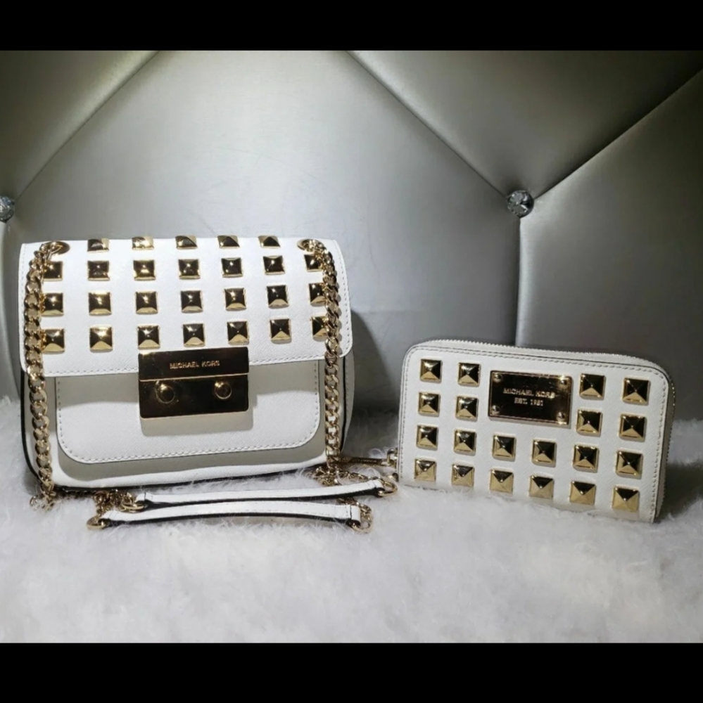Michael Kors Studded Sloan Crossbody Set